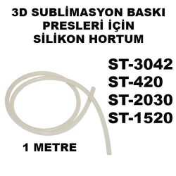 3D Transfer Presleri için Silikon Hortum 1 metre - 1