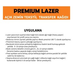 A3 Lazer Premium Açık Zemin Tekstil Transfer Kağıdı - 2