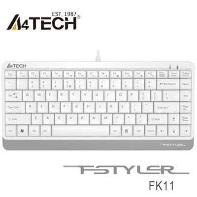 A4 Tech FK11 Q Usb Kablolu Mm Mini Klavye Beyaz - 1