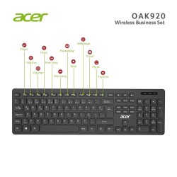 Acer OAK-920 Siyah Kablosuz Sessiz Tuşlu 2.4 Ghz Klavye Moue Set ( Mouse 1200Dpı) - 2