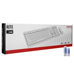 Altec Lansing ALBC6314 Beyaz 2.4GHz 1200DPI Mouse Türkçe Q Kablosuz Klavye + Mouse Set - 1