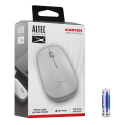 Altec Lansing ALBM7305 Beyaz 2.4GHz USB 1600DPI Alkalin Pilli Kablosuz Mouse - 1