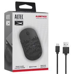 Altec Lansing ALBM7422 Siyah 2.4GHz Şarj Edilebilir Tek Renkli 1600DPI Optik Kablosuz Mouse - 1