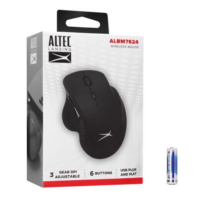 Altec Lansing ALBM7624 Siyah 2.4GHz Şarj Edilebilir 1600DPI Optik Kablosuz Mouse - 1