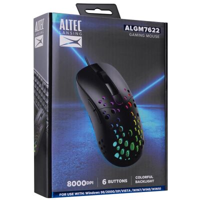 Altec Lansing ALGM7622 Beyaz USB Kablolu 6 Tuşlu Renkli Led Işıklı 8000DPI Gaming Oyuncu Mouse - 1