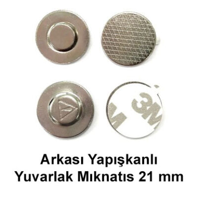 Arkası Yapışkanlı Yuvarlak Mıknatıs 21 mm - 1