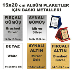 Büyük Boy Plaket için Baskı Metali 14.5X19.5 cm - 1