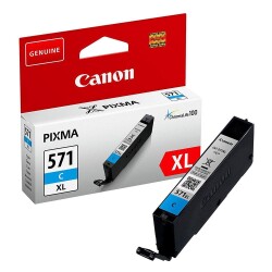 Canon CLI-571XL C Cyan Mavi Yüksek Kapasiteli Mürekkep Kartuş TS5050-9050 - 1