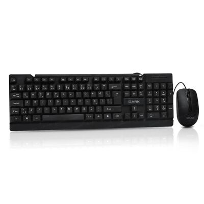 Dark DK-AC-KM1060 Türkçe Q Kablolu Ev & Ofis Yüksek Tuşlu Klavye & Mouse Set - 1