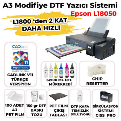 DTF A3 Tekstil Baskı Yazıcısı (CADLink) - 1