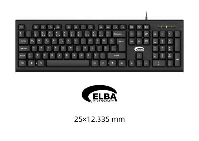 Elba K112 Q Usb Siyah Türkçe Kablolu Standart Klavye - 1