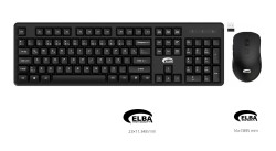 Elba KW 832 Q Usb Siyah Kablosuz Klavye Mouse Set - 1