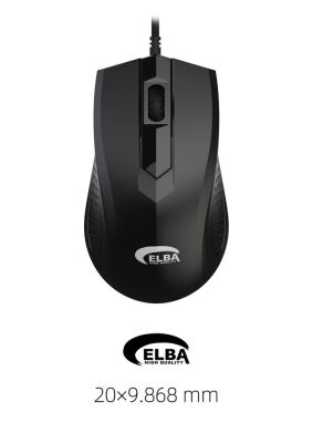 Elba M303 Usb Siyah 3D Optik Kablolu Mouse - 1