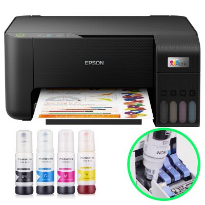 Epson Ecotank L3210 Muadil Mürekkepli Multifonksiyon Yazıcı - 1