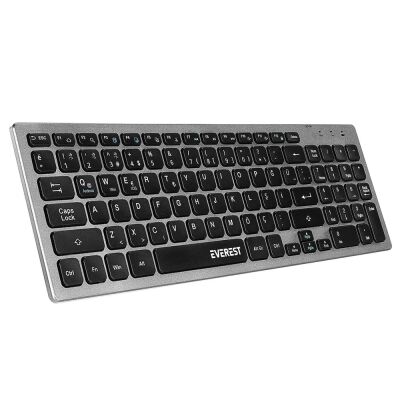 Everest KB-BT88 Siyah-Gri Bluetooth Ultra İnce Q Mac-Win-Android-Ios Uyumlu Kablosuz klavye - 1