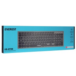 Everest KB-BT88 Siyah-Gri Bluetooth Ultra İnce Q Mac-Win-Android-Ios Uyumlu Kablosuz klavye - 2