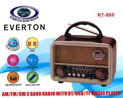 Everton Rt-860 Bluetooth Fm-usb-sd- Şarjlı Nostalji Radyo - 1