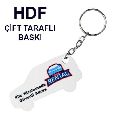 HDF Çift Taraflı Anahtarlık - Araba - 1