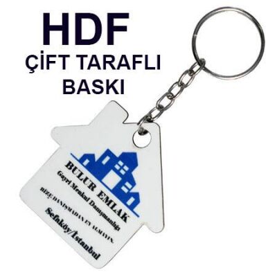 HDF Çift Taraflı Anahtarlık - Ev - 1