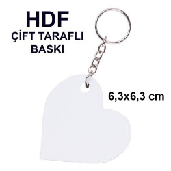 HDF Çift Taraflı Anahtarlık - Kalp - 2