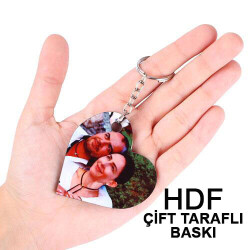 HDF Çift Taraflı Anahtarlık - Kalp - 3