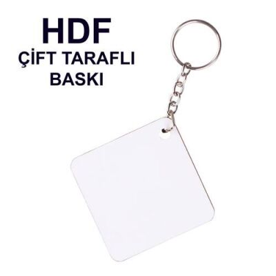 HDF Çift Taraflı Anahtarlık - Kare - 1