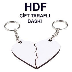 HDF Çift Taraflı Anahtarlık - Takım Kalp - 1