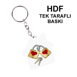 HDF Tek Taraflı Anahtarlık - Ev - 1