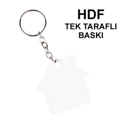 HDF Tek Taraflı Anahtarlık - Ev - 2