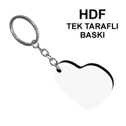 HDF Tek Taraflı Anahtarlık - Kalp - 2