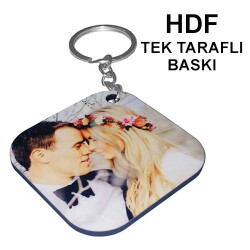 HDF Tek Taraflı Anahtarlık - Kare - 2