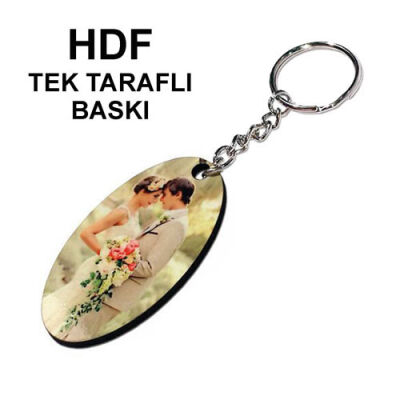 HDF Tek Taraflı Anahtarlık - Oval - 3