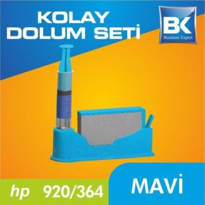 Hp 920/364/564/655 Uyumlu Mavi Kartuş Dolum Seti - 1