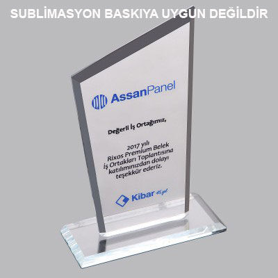 Kaplamasız Kristal Plaket 1025 - 1