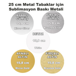 Metal Tabaklar İçin Sublimasyon Baskı Metali 15,8 cm - 9