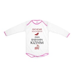 Pamuk Polyester Bebek Zıbını - Pembe Biyeli - 2