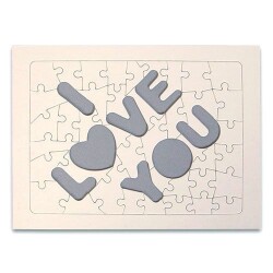 Puzzle Süblimasyon A4 I Love You 51 Parça,Transfer Baskı Puzzle , Yapboz - 1