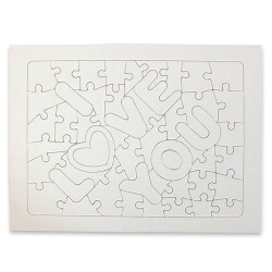 Puzzle Süblimasyon A4 I Love You 51 Parça,Transfer Baskı Puzzle , Yapboz - 2