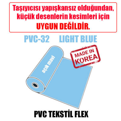 PVC Açık Mavi (Light Blue) Flex / 51 cm x 1 metre - 1