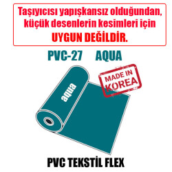 PVC Deniz Mavi (Aqua) Flex / 51 cm x 1 metre - 1