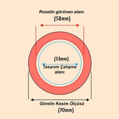 Rozet Magnet 58 mm (100 adet ) - 1