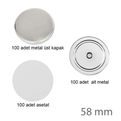 Rozet Magnet 58 mm (100 adet ) - 2