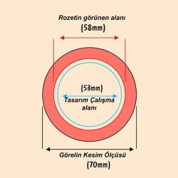 Rozet Magnet Açacak 58 mm (100 adet ) - 2