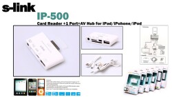 S-link IP-500 ipod-iphone-ipad 5in1 av+Kamera Kablosu - 1