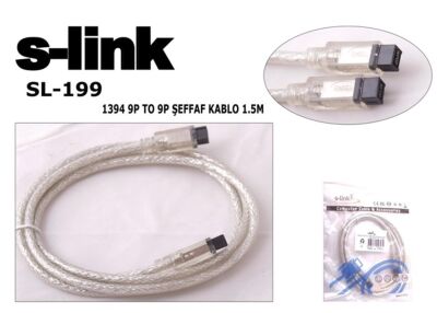 S-link SL-199 9pin To 9pin 1.5mt Firewire Kablo - 1