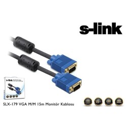 S-link SLX-179 Vga m-m 15m Monitör Kablosu - 1