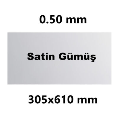 Sublimasyon Avrupa Metal Satin Gümüş 30.5 x 61 cm - 1