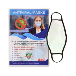 Sublimasyon Çocuk Siyah Biyeli Maske+Broşür+Poşet - 1