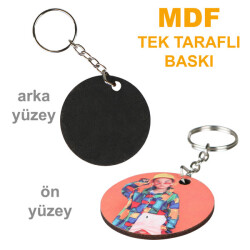 Sublimasyon Eko.MDF Tek Taraflı Anahtarlık - Yuvarlak - 2