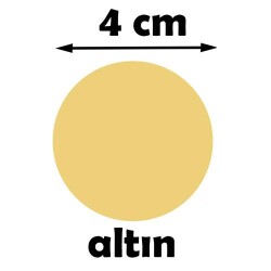 Sublimasyon Madalya Göbeği 4 cm - Aynalı Altın - 1